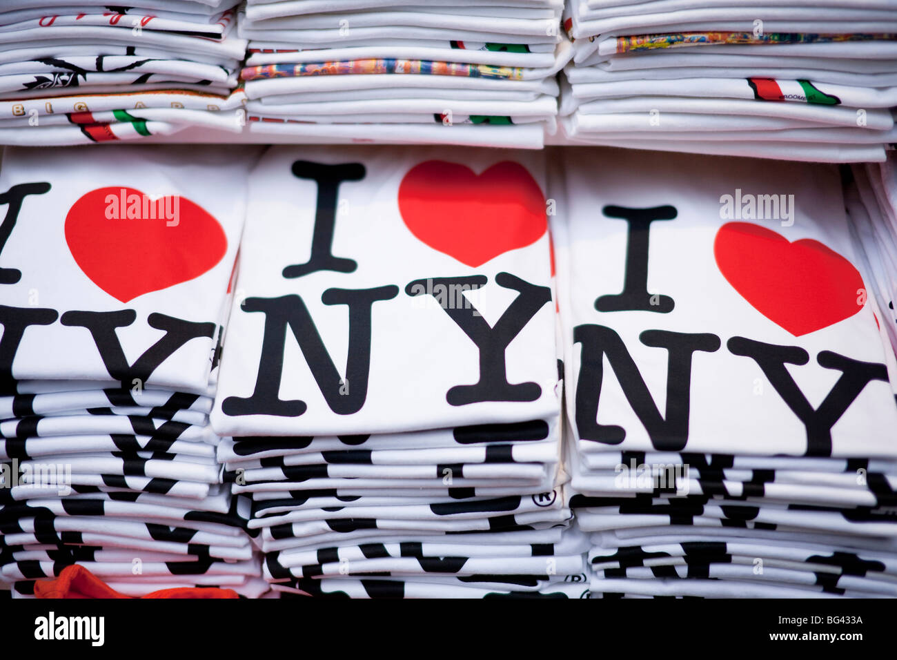 Ich liebe New York T-shirts, Manhattan, New York City, USA Stockfoto