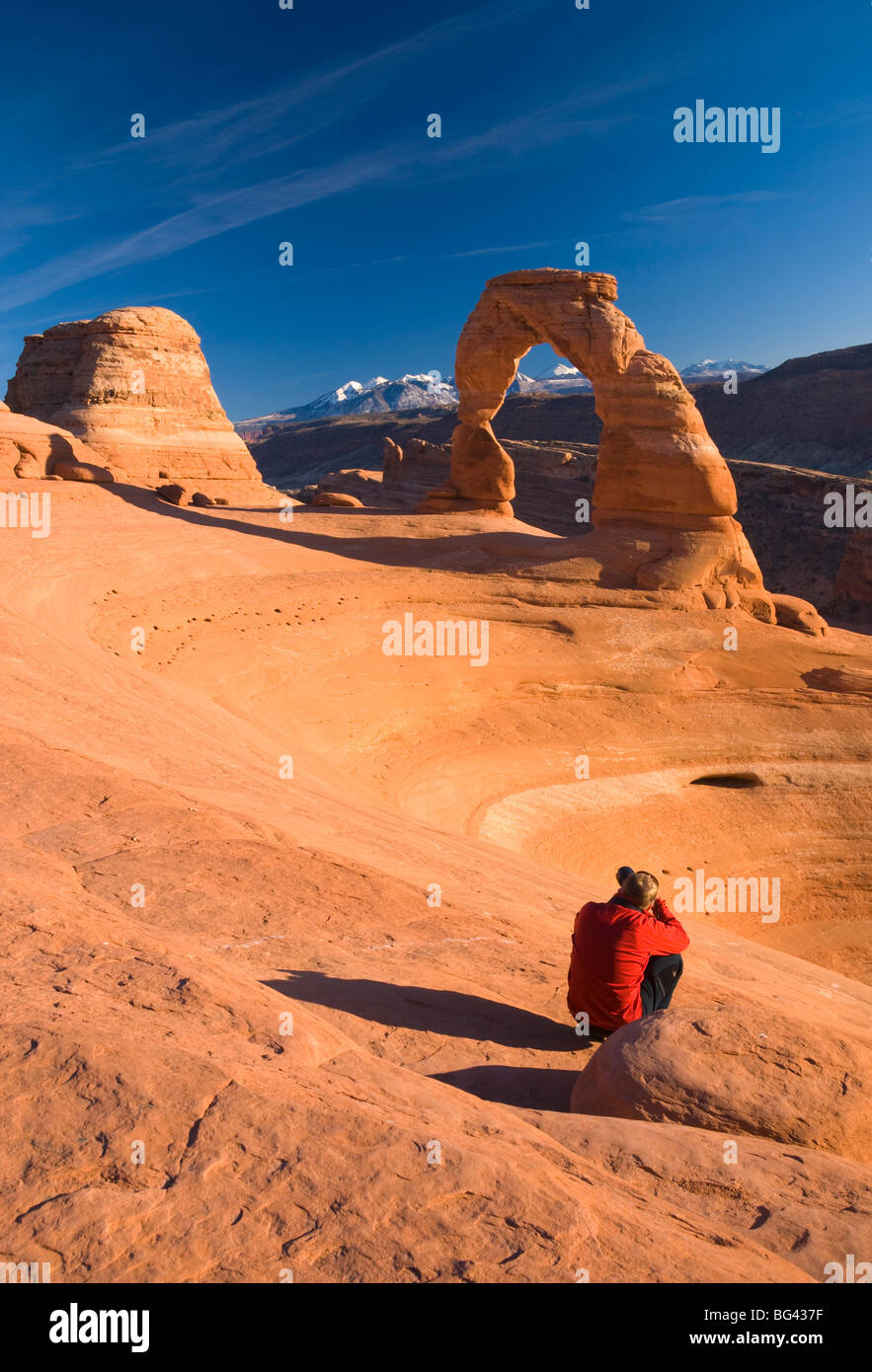 USA, Utah, Arches-Nationalpark, Delicate Arch Stockfoto