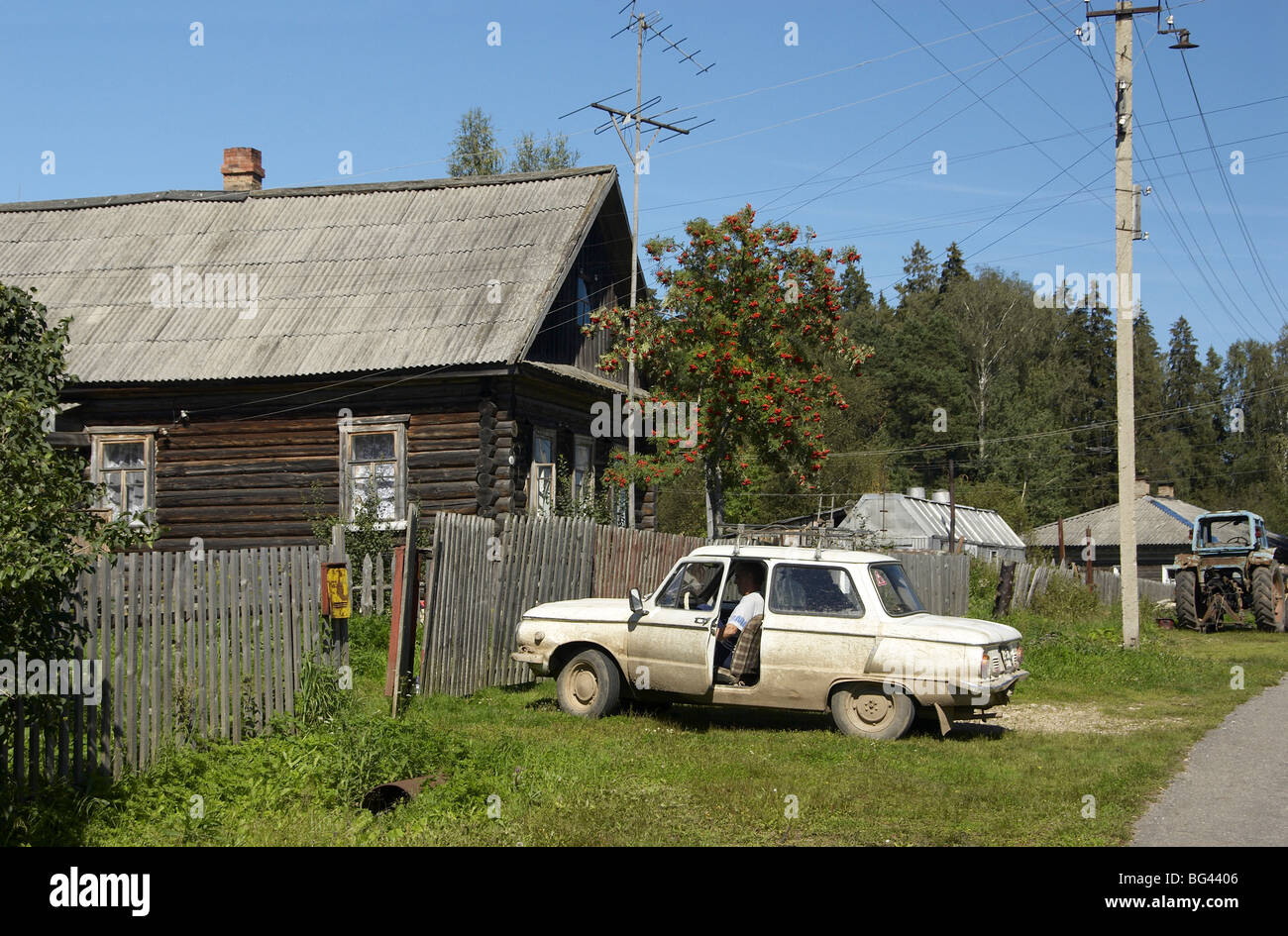 Somino Dorf, Gebiet Leningrad, Russland Stockfoto
