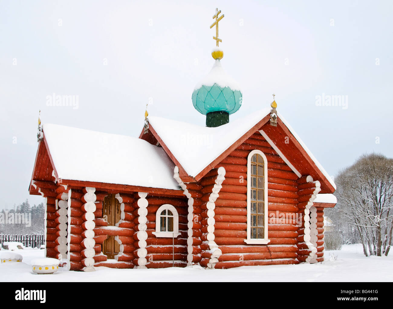 Kapelle des St. Nikolai The Miracle Maker, Tichwin, Leningrad, Russland Stockfoto