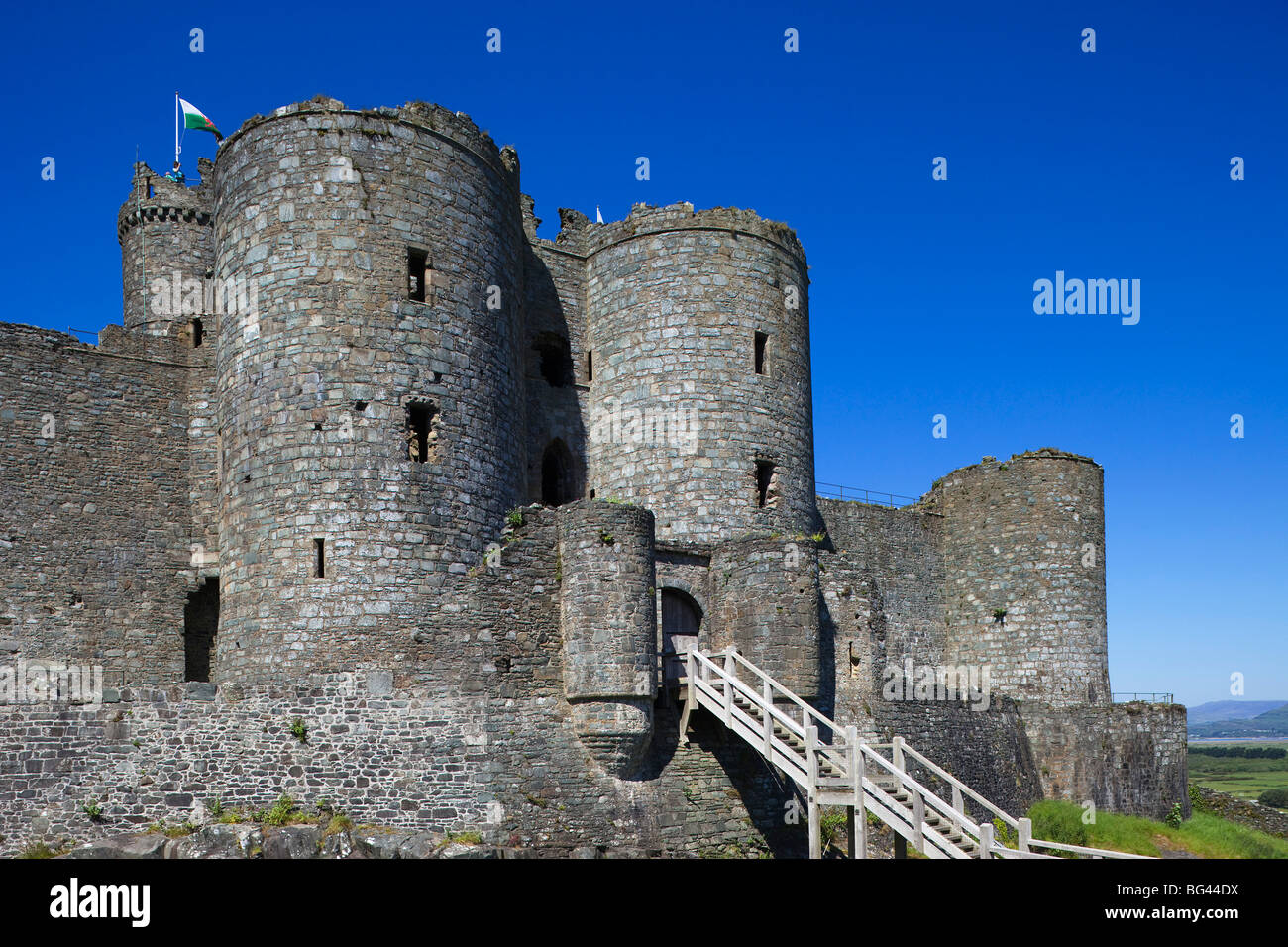 Wales, Gwynedd, Harlech Castle Stockfoto