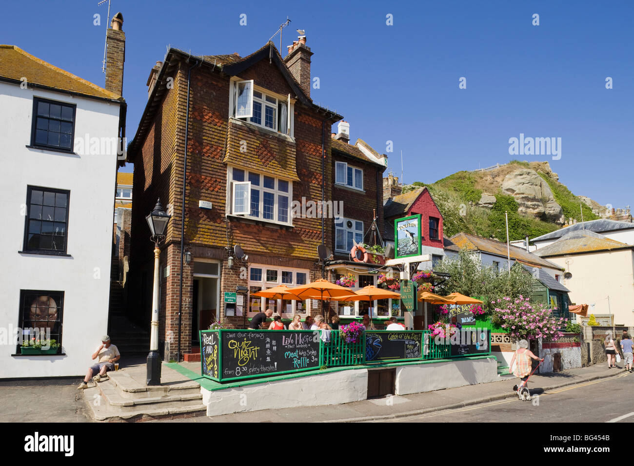 England, East Sussex, Hastings, Pub in der Altstadt Stockfoto