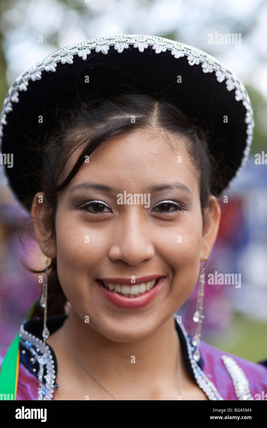 England, London, Southwark, Teilnehmer am Carnaval Del Pueblo Festival (Europas größte Latin Street Festival) Stockfoto