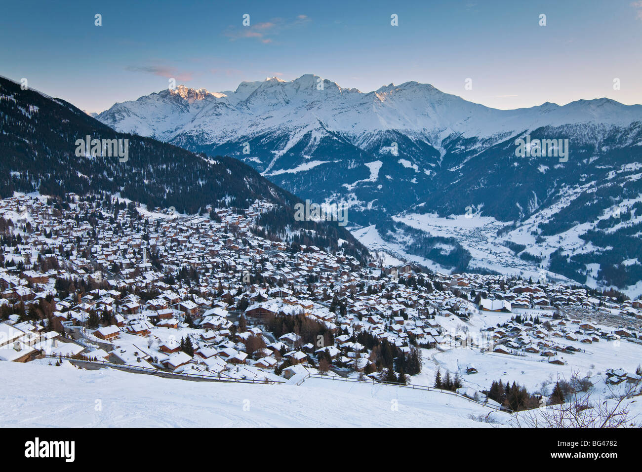 Verbier, Wallis, Quatre Vallées Region, Schweiz Stockfoto