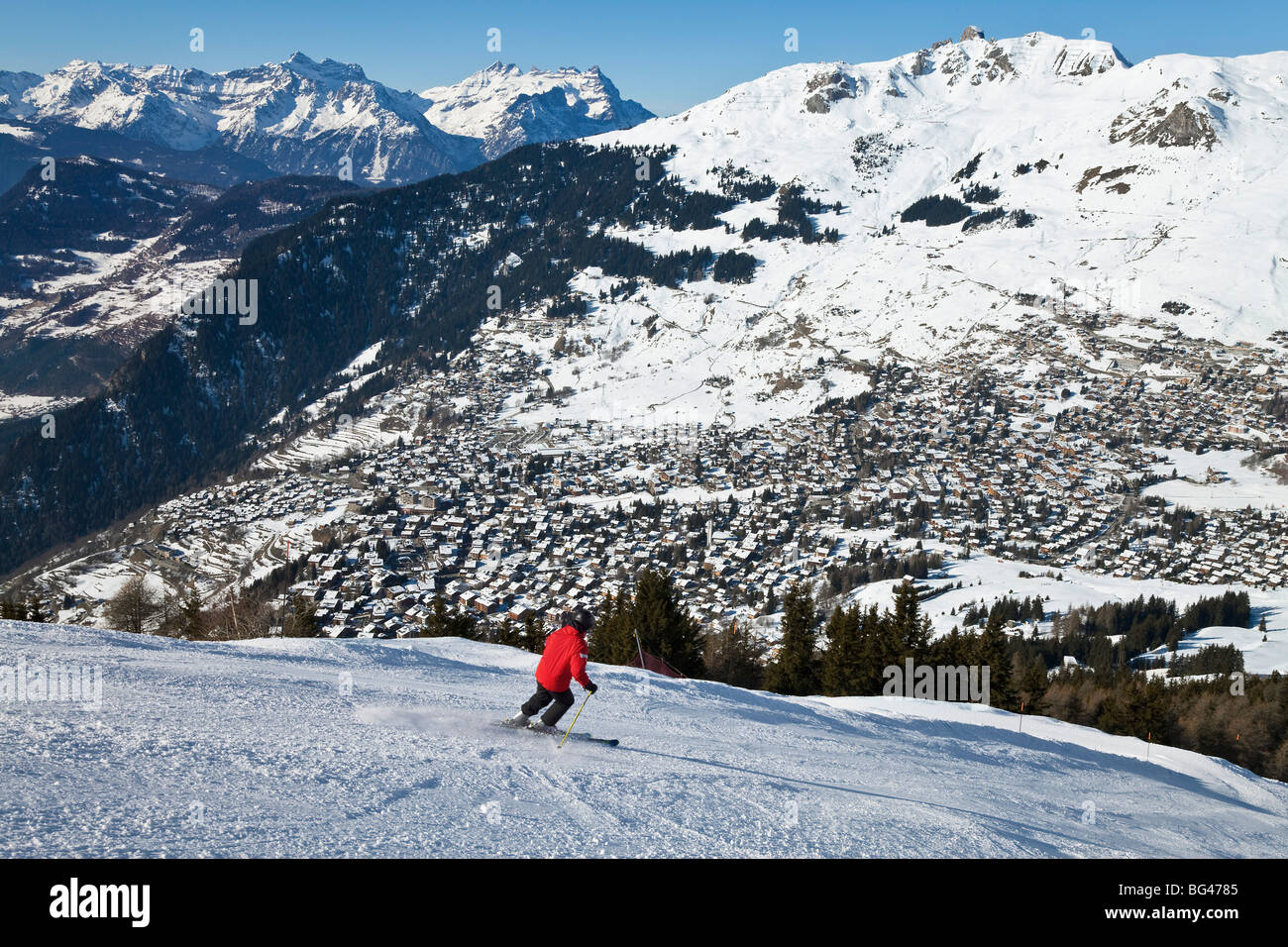 Verbier, Wallis, Quatre Vallées Region, Schweiz Stockfoto