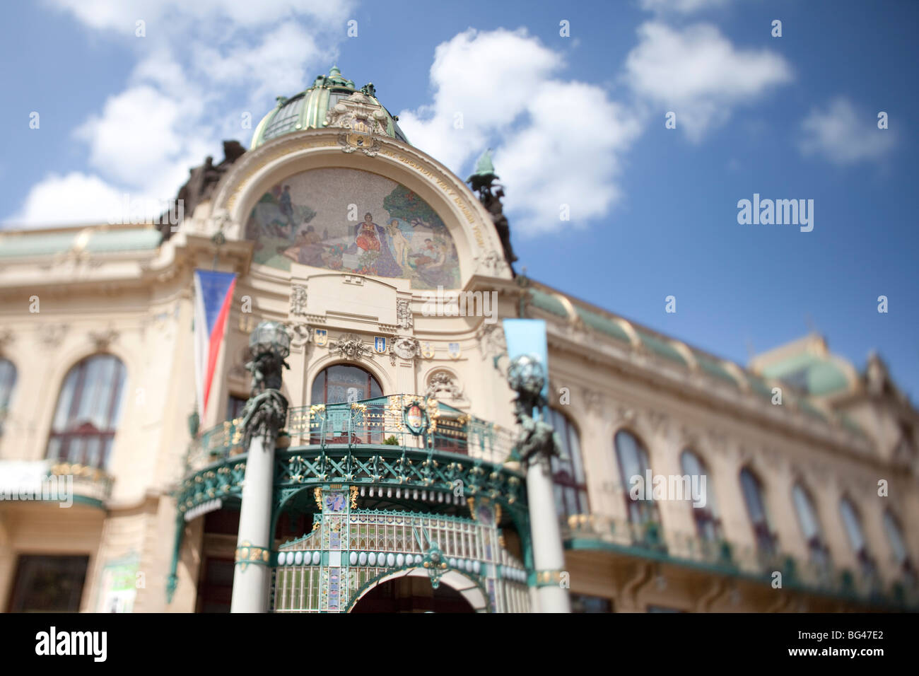 Gemeindehaus, Prag, Tschechische Republik Stockfoto