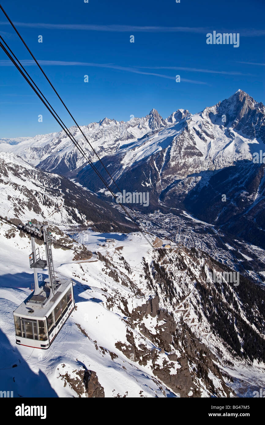 Chamonix-Mont-Blanc, Französische Alpen, Haute Savoie, Frankreich Stockfoto