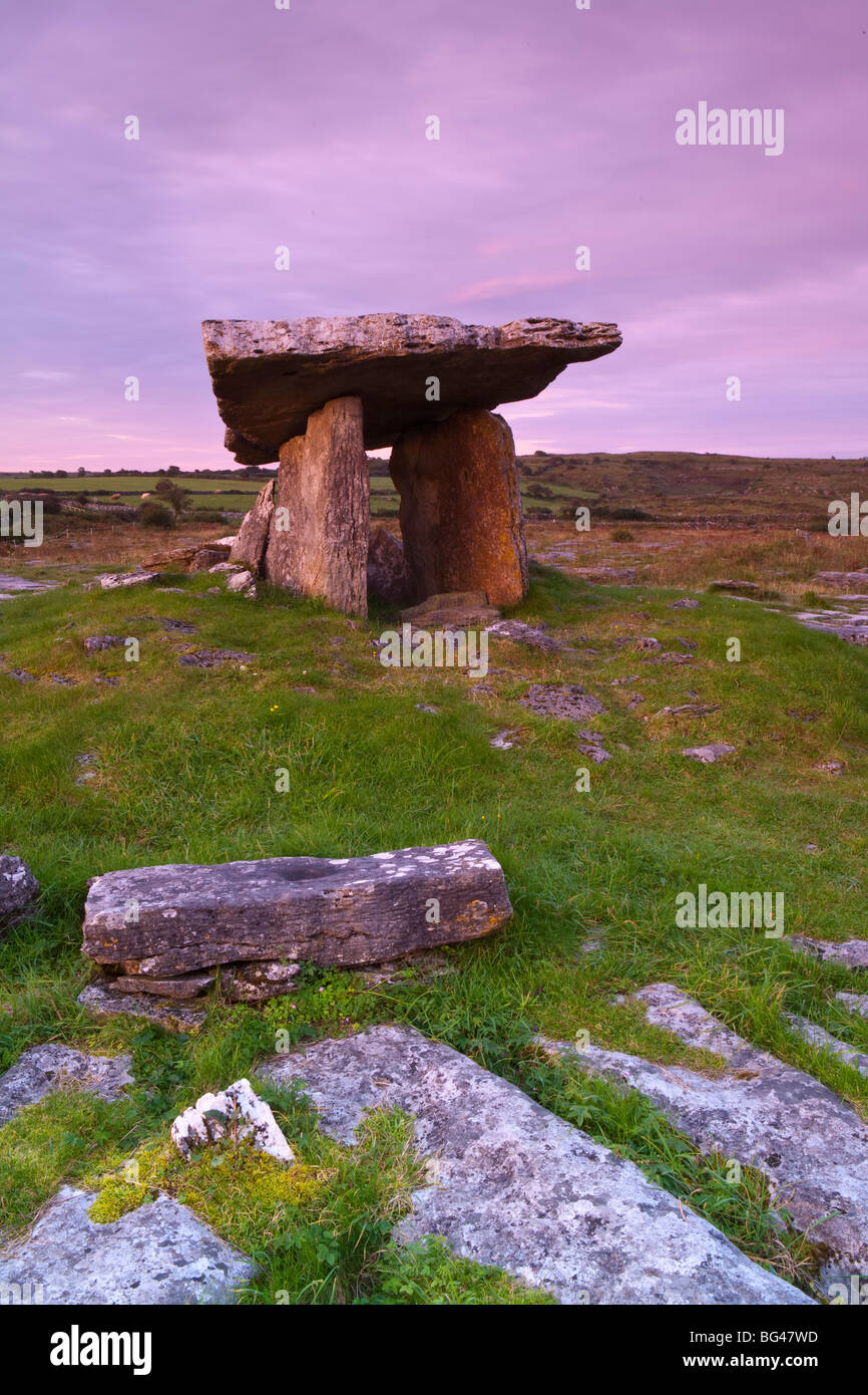 Poulnabrone Dolmen, The Burren, Co. Clare, Irland Stockfoto