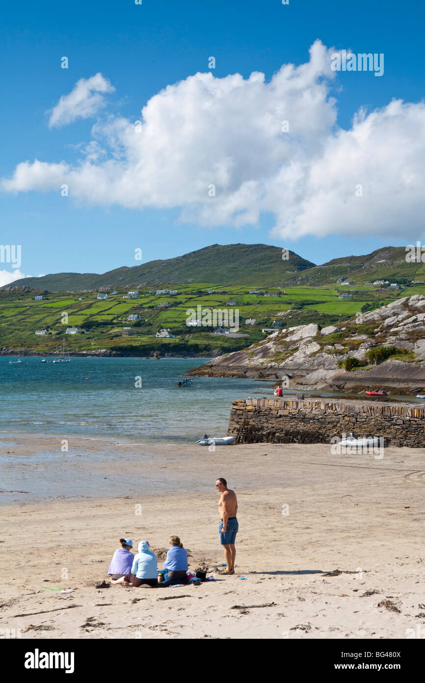Derrynane Bay, Iveragh-Halbinsel, Ring of Kerry, Co. Kerry, Irland Stockfoto