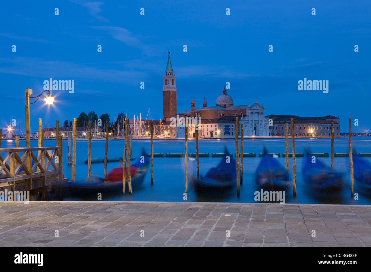 Gondeln, Markusplatz, Venedig, Italien Stockfoto
