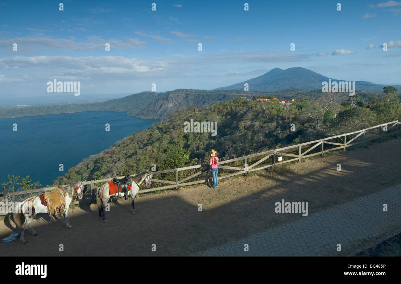 Nicaragua, Laguna de Apoyo, vulkanische Krater-See Stockfoto