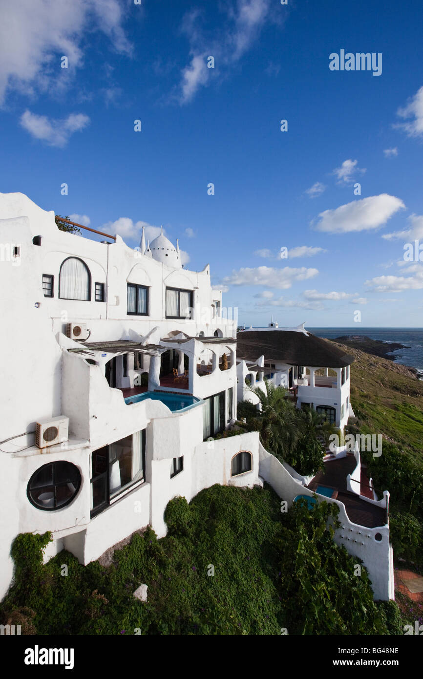 Uruguay, Punta del Este-Gegend, Punta Ballena, Casapueblo, Hotel und Kunst-Galerie des Künstlers Carlos Paez Vilaro Stockfoto