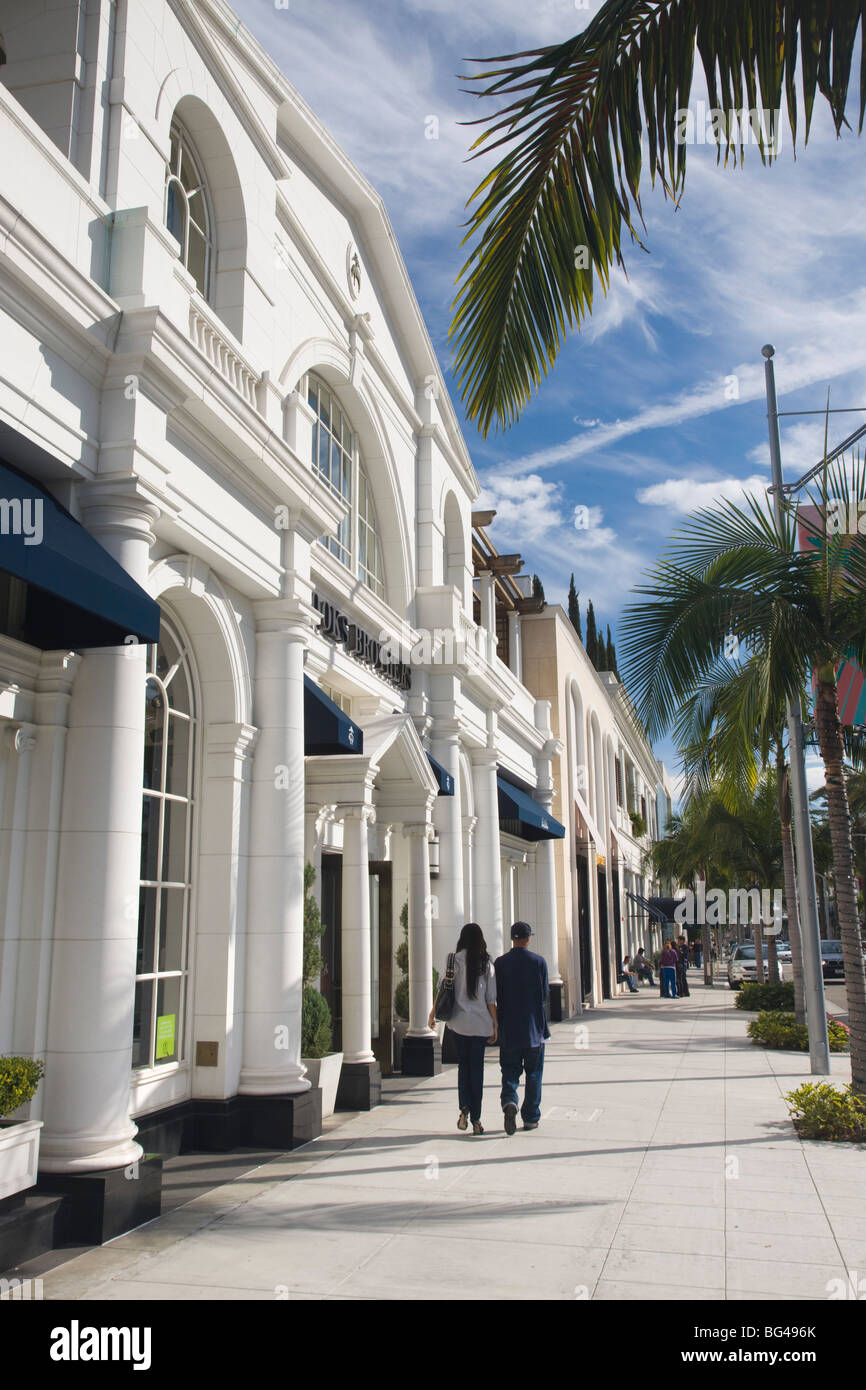USA, California, Los Angeles, Beverly Hills, Geschäfte am Rodeo Drive Stockfoto