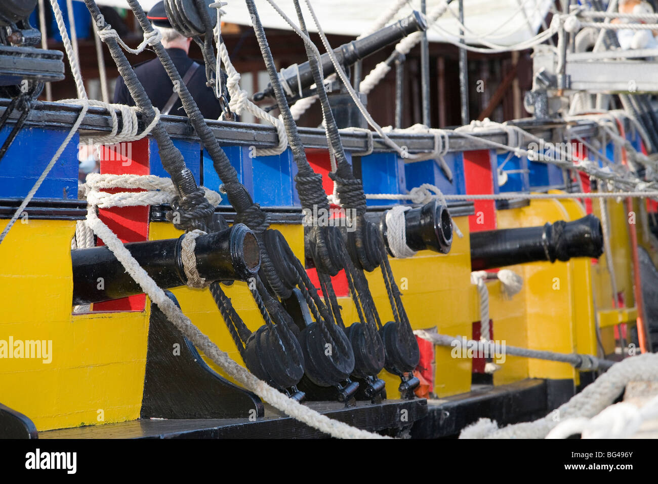 Grand Turk, ein 18. Jahrhundert Dreimaster Fregatte, Great Yarmouth Maritime Festival Stockfoto