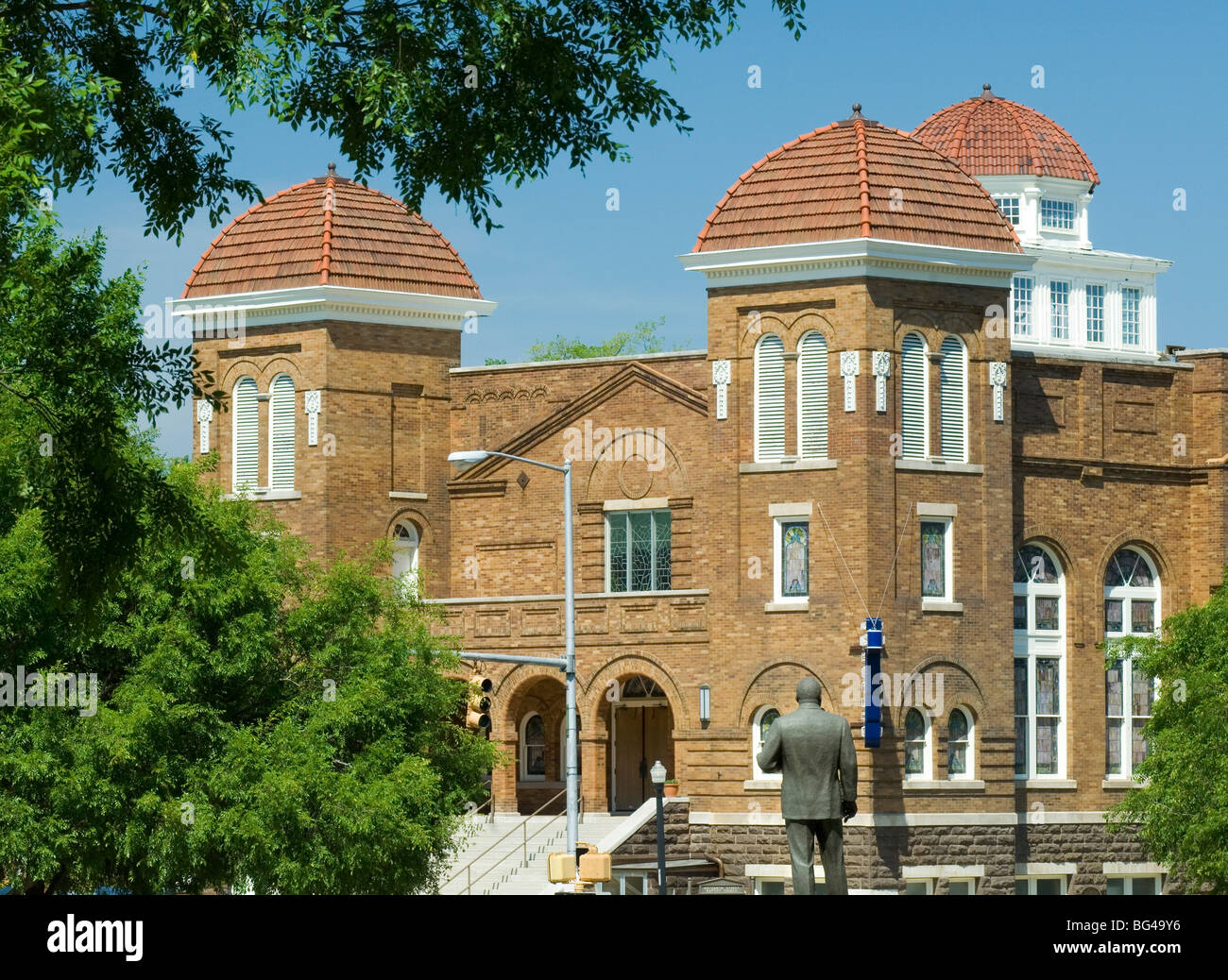 USA, Alabama, Birmingham, Dr. Martin Luther King Jr. Statue, 16. Street Baptist Church Stockfoto