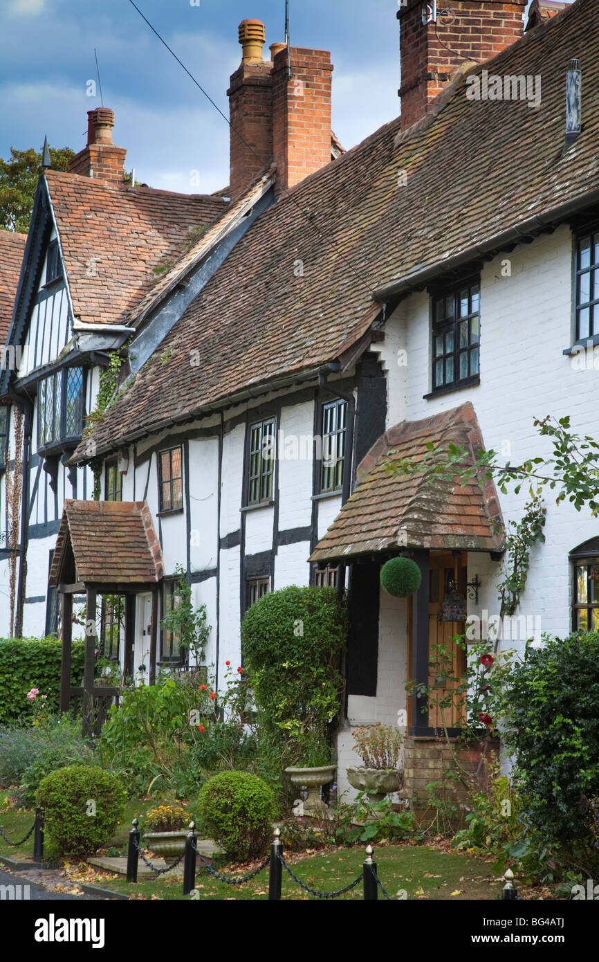 England, Warwickshire, Warwick, Tudor Häuser Stockfoto