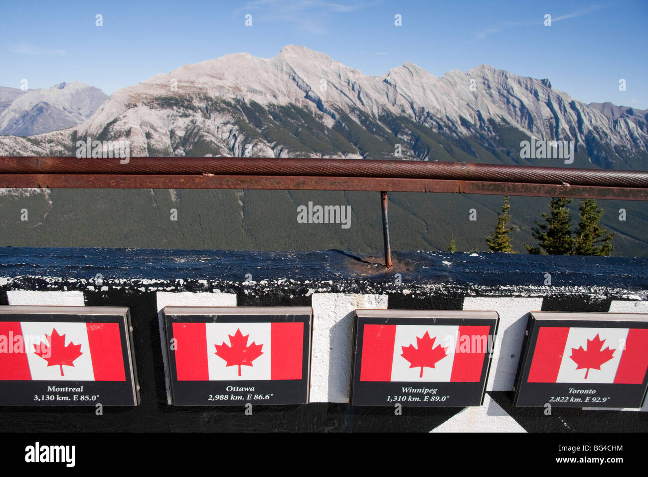 Gondel "Sulphur Mountain" Banff Alberta Kanada Stockfoto