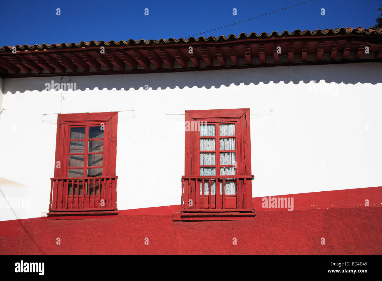 Koloniale Architektur, Patzcuaro, Bundesstaat Michoacan, Mexiko, Nordamerika &#10; Stockfoto
