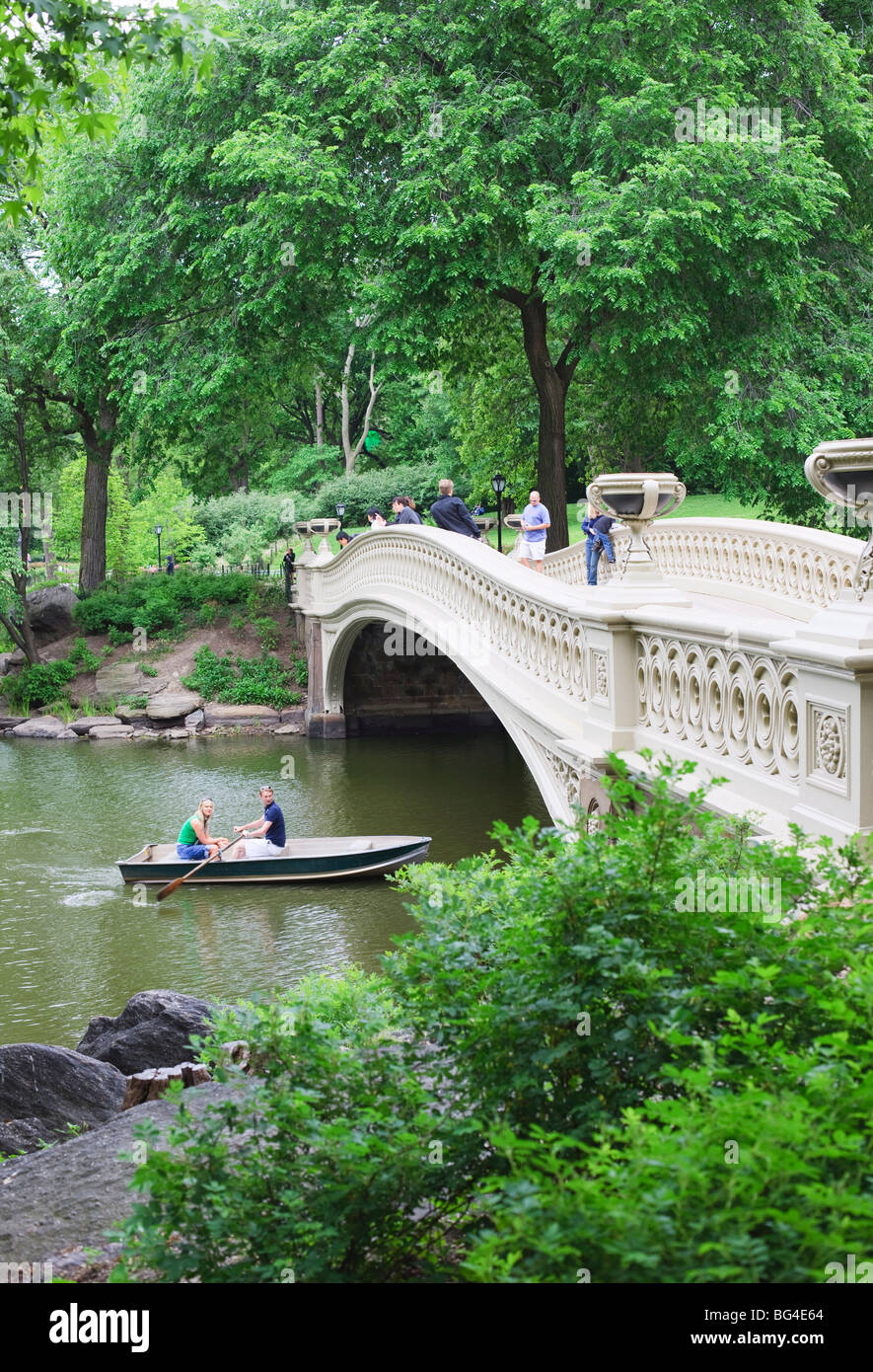Bogen Sie-Brücke, Central Park, Manhattan, New York City, New York, Vereinigte Staaten von Amerika, Nordamerika Stockfoto