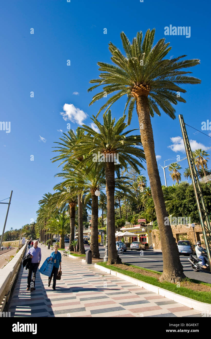 Imperatrice Straße, San Remo, Imperia Provinz, Italien Stockfoto