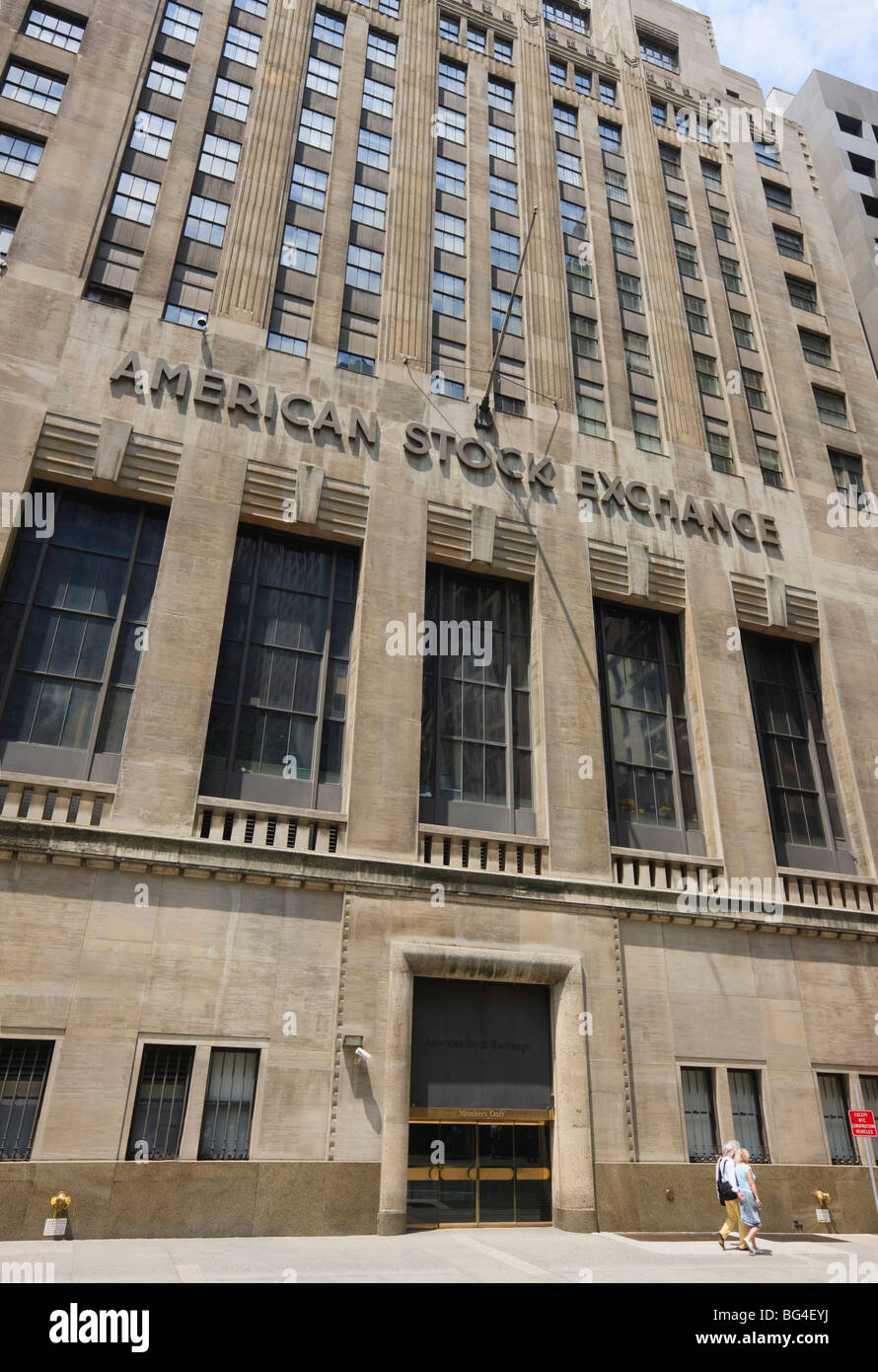 Die American Stock Exchange, Manhattan, New York City, New York, Vereinigte Staaten von Amerika, Nordamerika Stockfoto