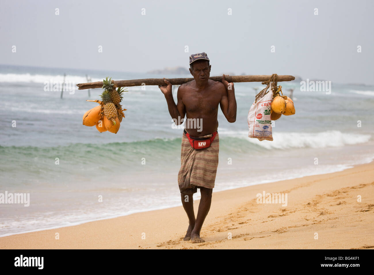 Strand-Verkäufer, Sri Lanka Stockfoto
