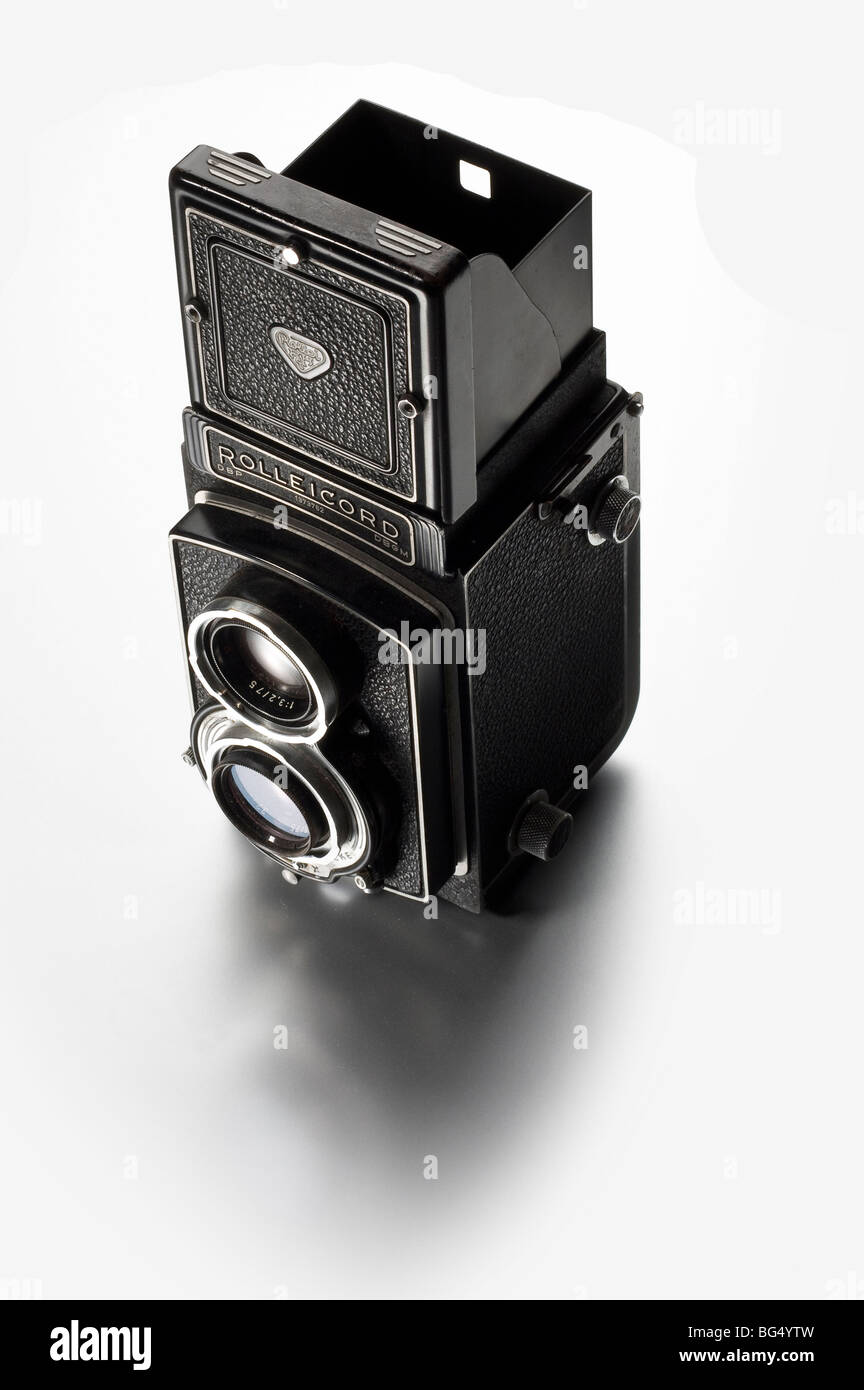 Eine klassische Rolleicord TLR-Kamera Stockfoto