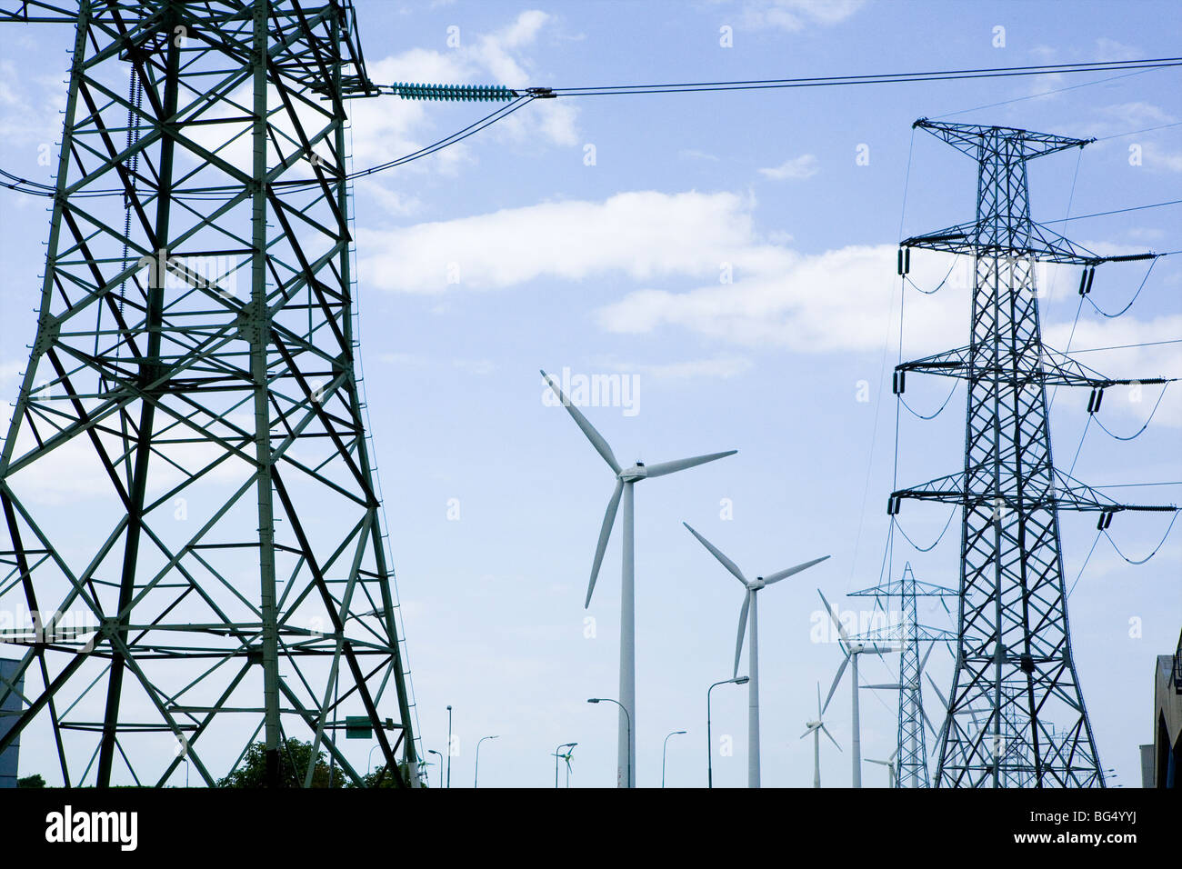 Nukleare Powerstation in Borssele, Niederlande Stockfoto