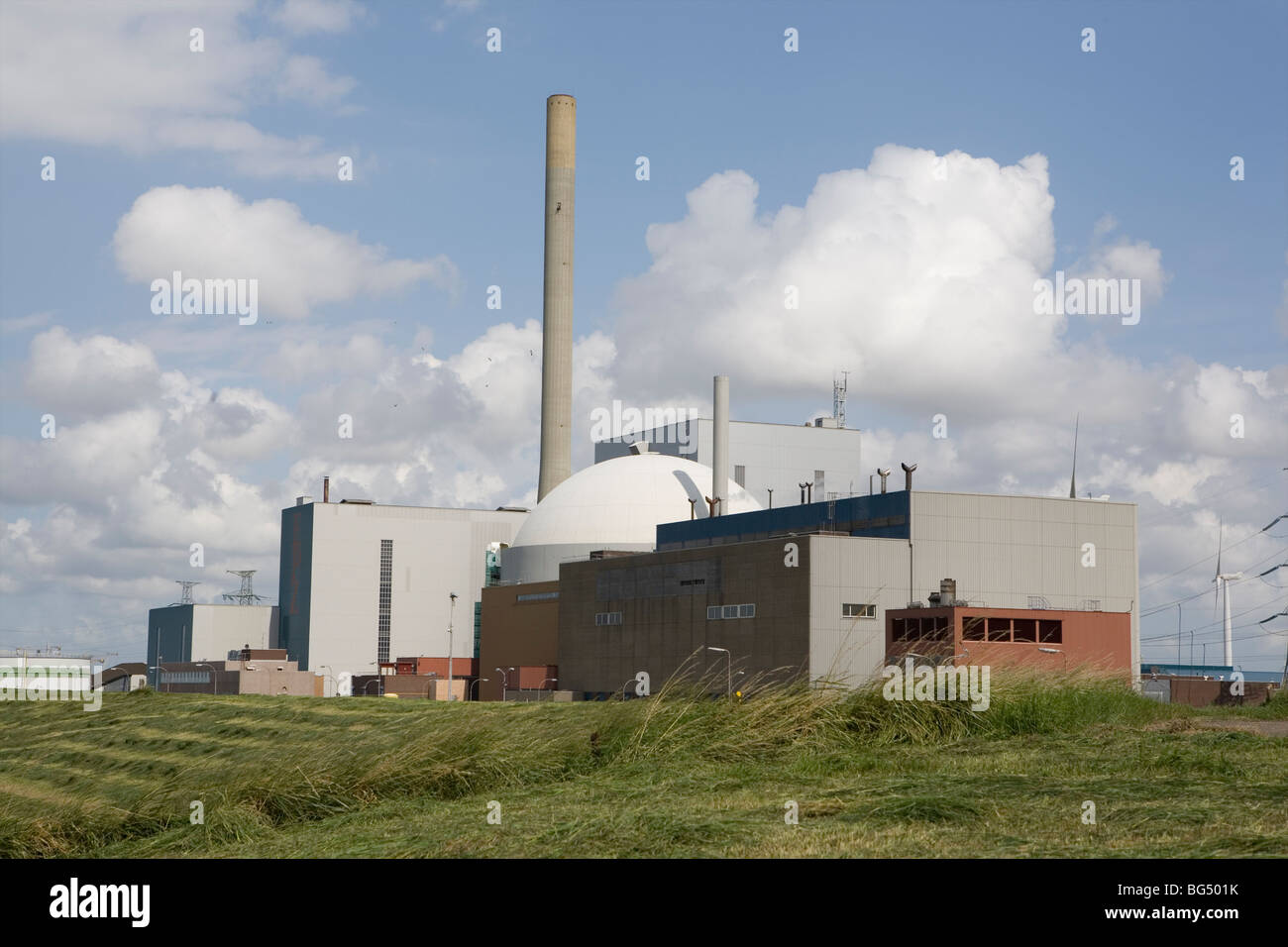 Nukleare Powerstation in Borssele, Niederlande Stockfoto