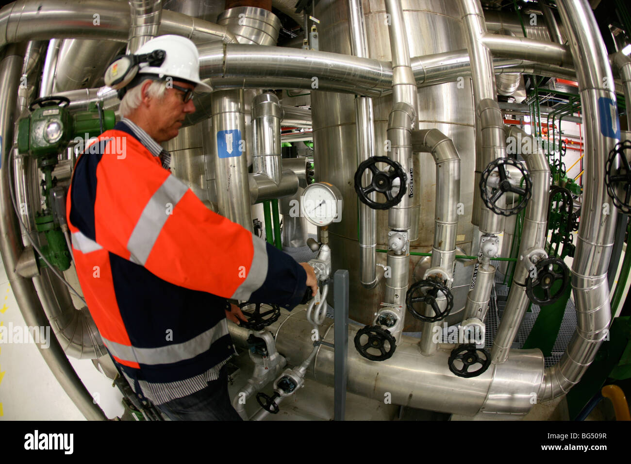 Nukleare Powerstation in Borssele, Niederlande Stockfoto