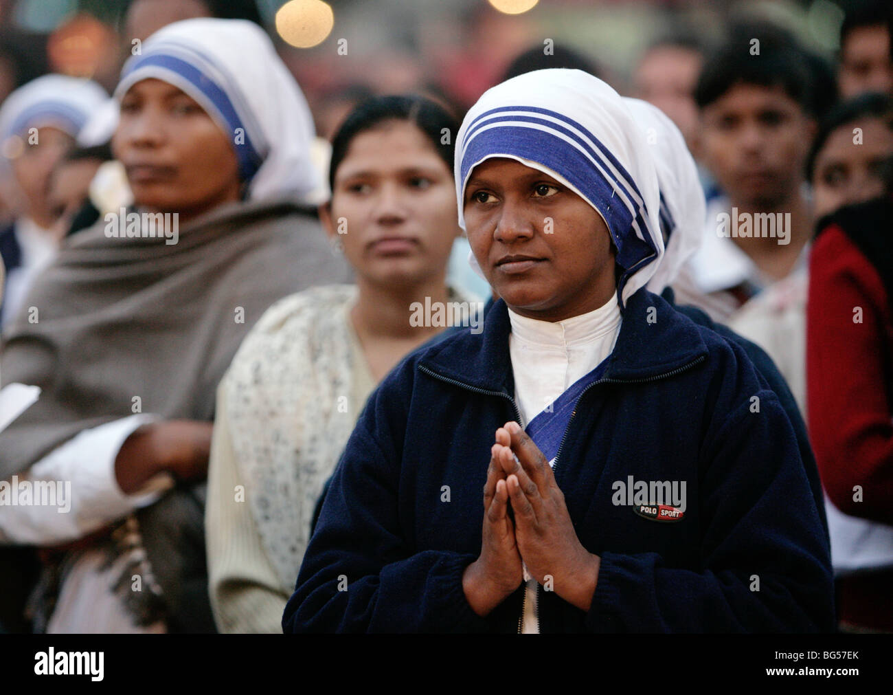 Schwestern der Kongregation Missionare der Nächstenliebe (Mutter Teresa Sisters) in Lucknow, Indien Stockfoto