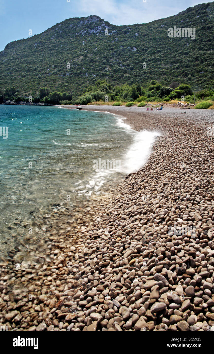 Kroatien Adria Küste Pebbled Strand von Duba Peljeska. Halbinsel Peljesac. Stockfoto