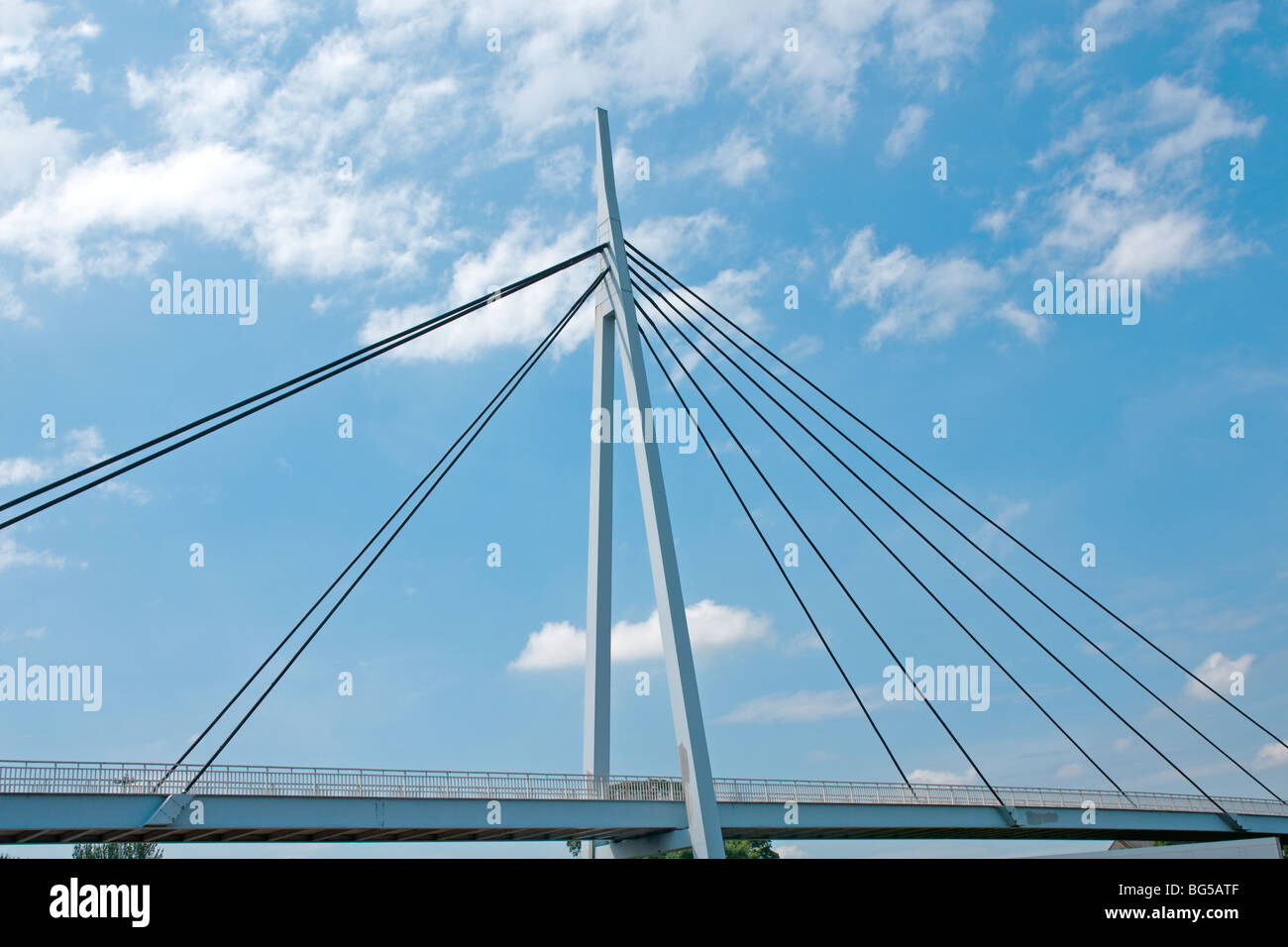 Glasgow Road Fußgängerbrücke Beitritt Dumfries und Lincluden Stockfoto