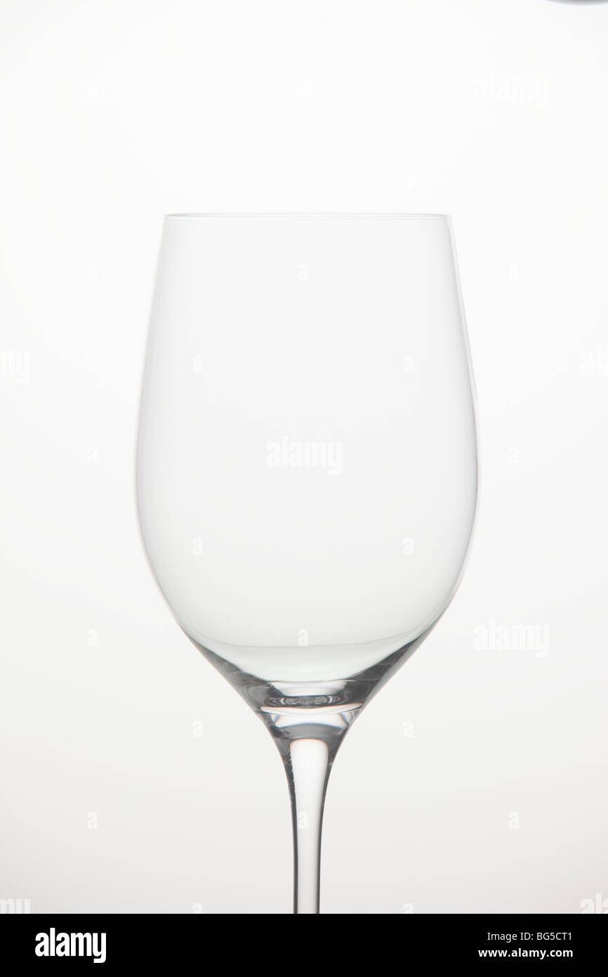 große leere Weinglas Stockfoto