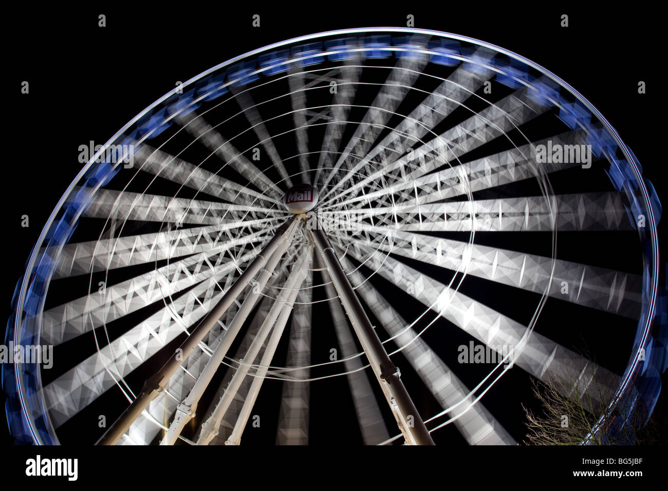 Das Birmingham Auge oder Riesenrad im hundertjährigen Sq Stockfoto