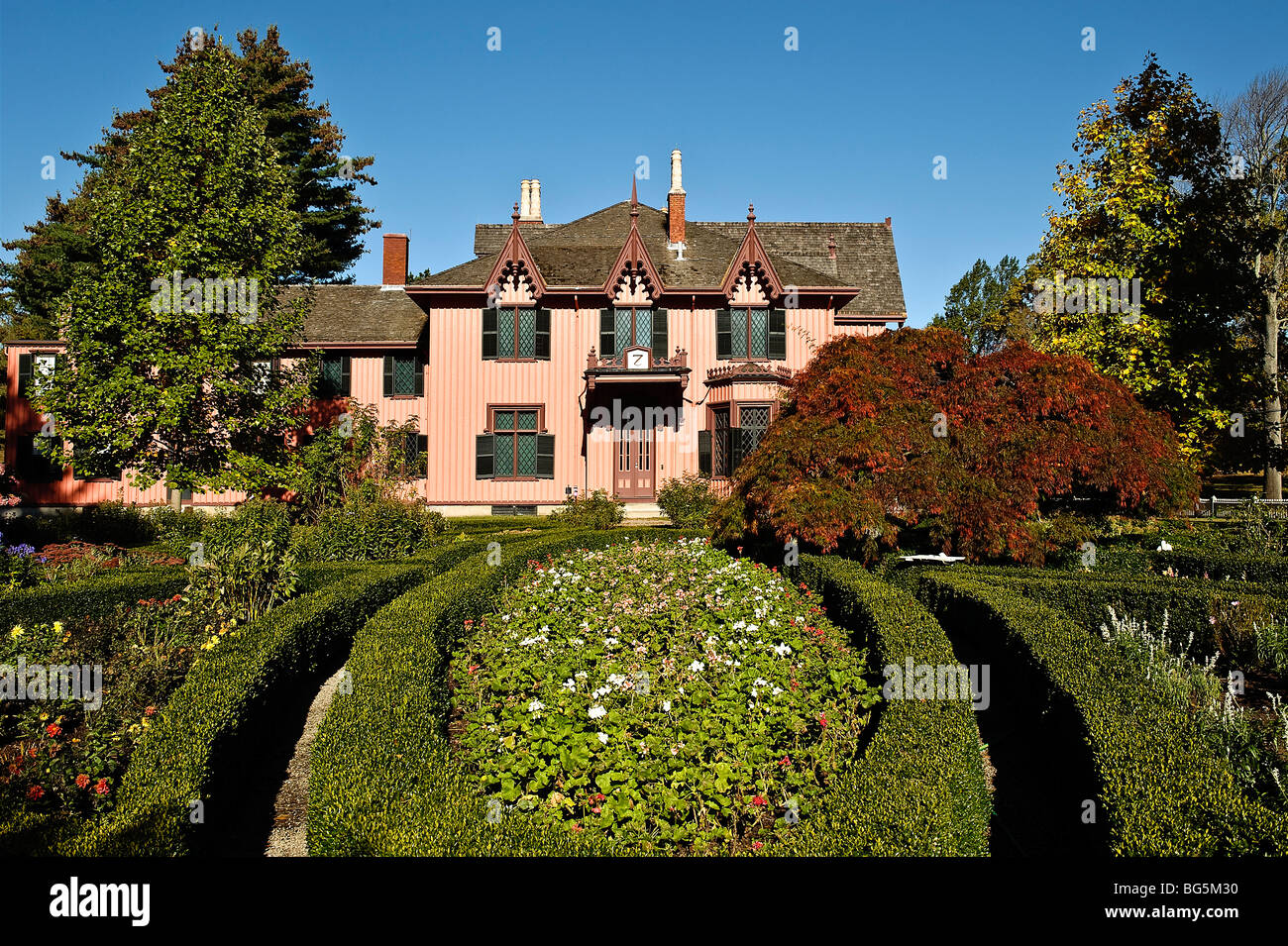 Roseland Cottage und Gärten, Woodstock, Connecticut, CT Stockfoto