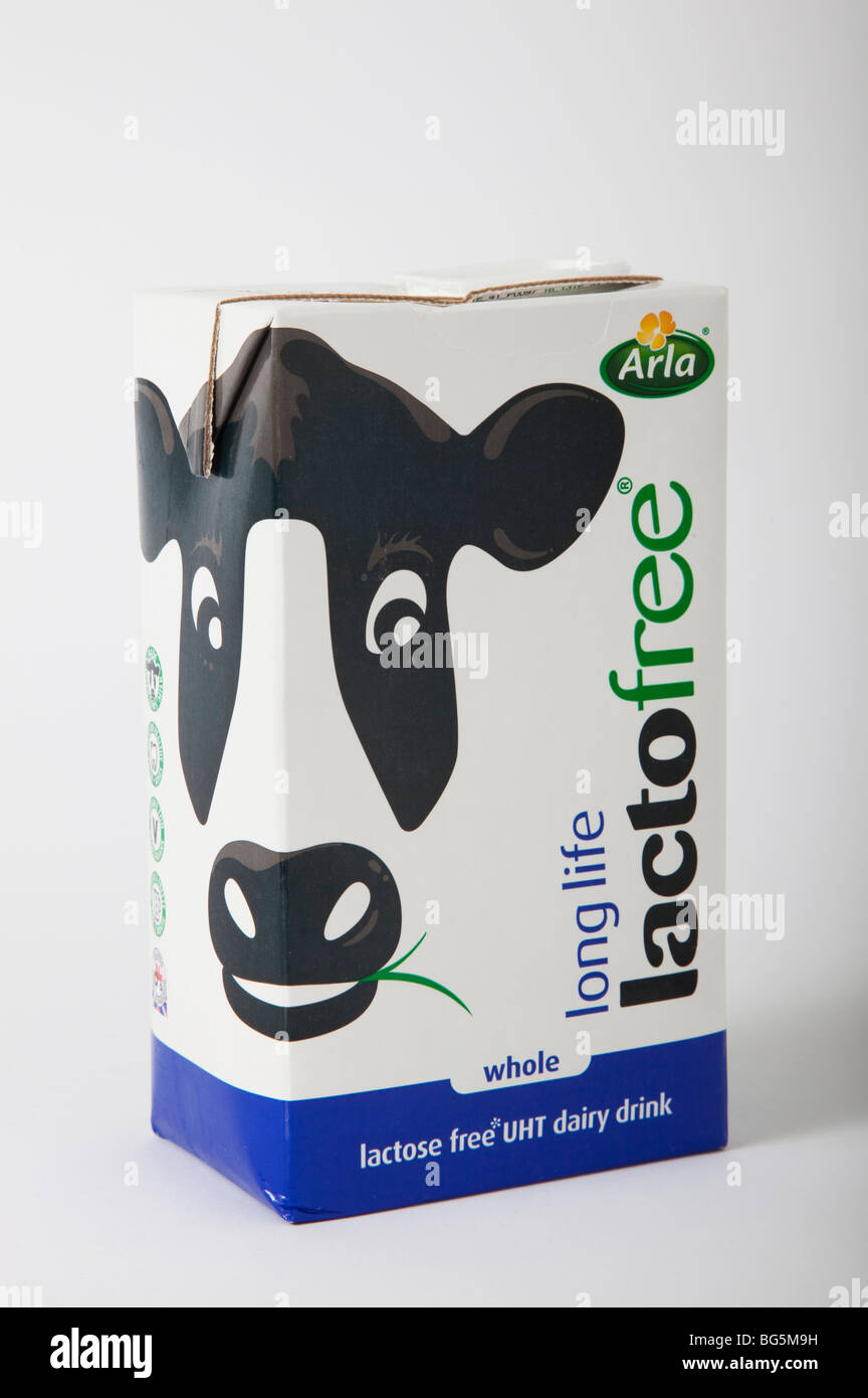 Lacto Milch Laktose-Intoleranz Laktose Stockfoto