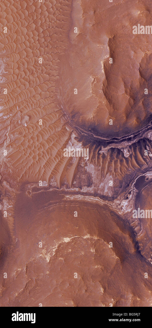 Noctis Labyrinthus Schichten auf dem mars Stockfoto