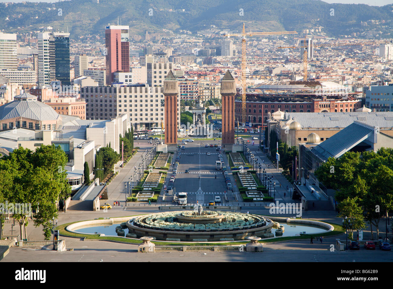 Barcelona - Blick vom Palast Real Stockfoto