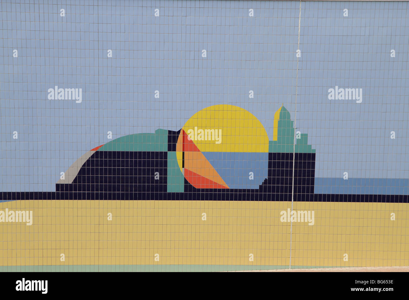 Jumeirah Beach Hotel Mosaik Stockfoto