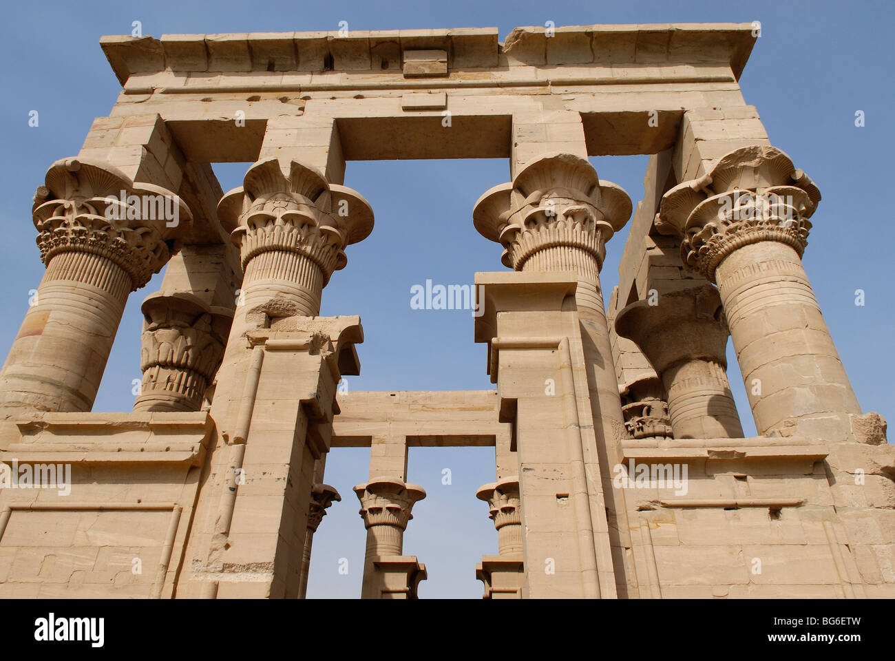 Kiosk des Trajan Tempel von Philae-Insel auf dem Nil, Ägypten. Stockfoto