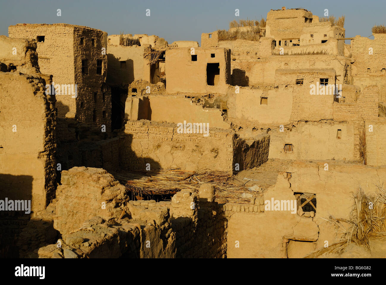 Herzen der alten Stadt von Al Qasr in Dakhla Oase, westlich von Ägypten Stockfoto