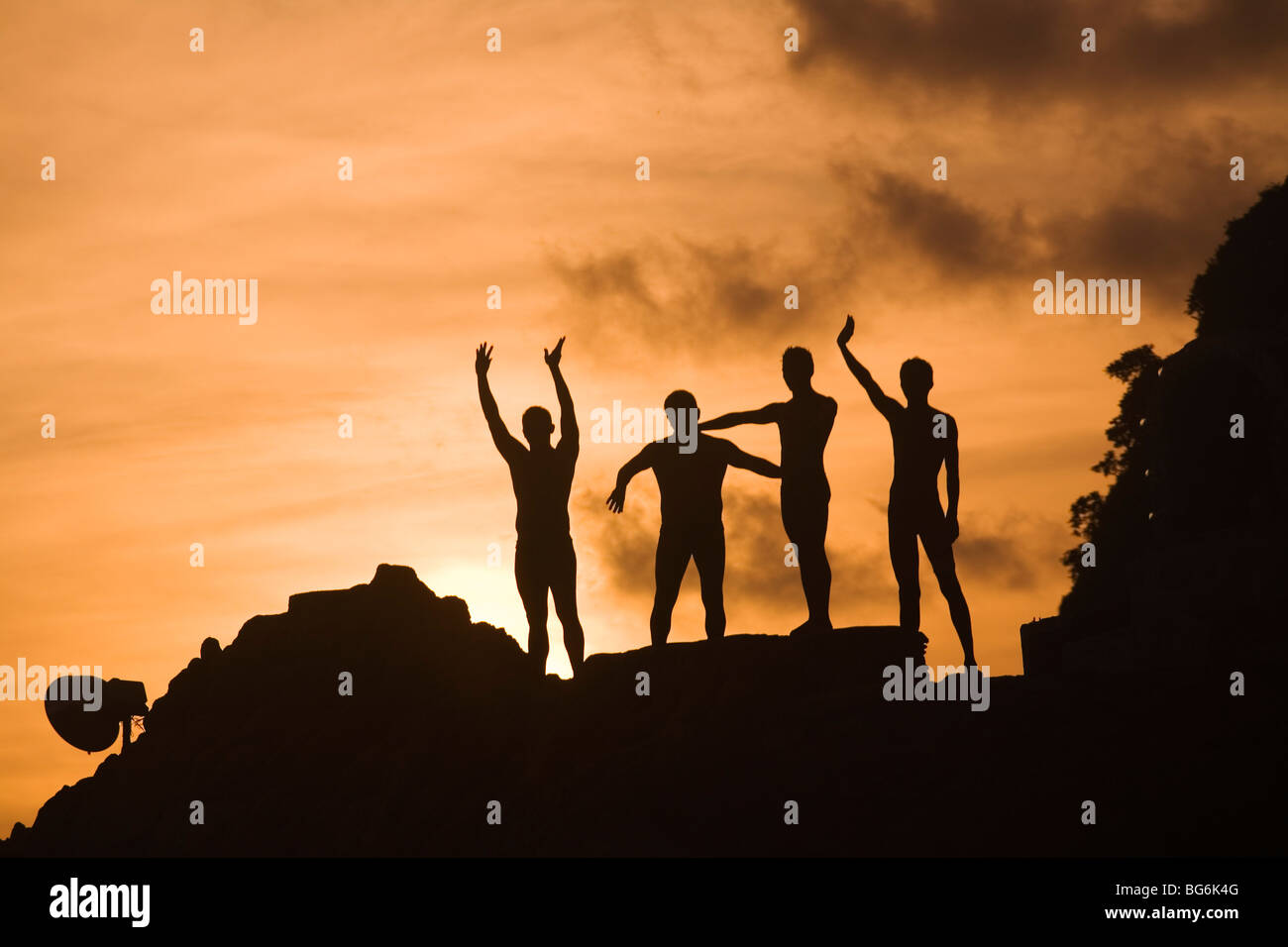 Klippenspringer von Acapulco Stockfoto