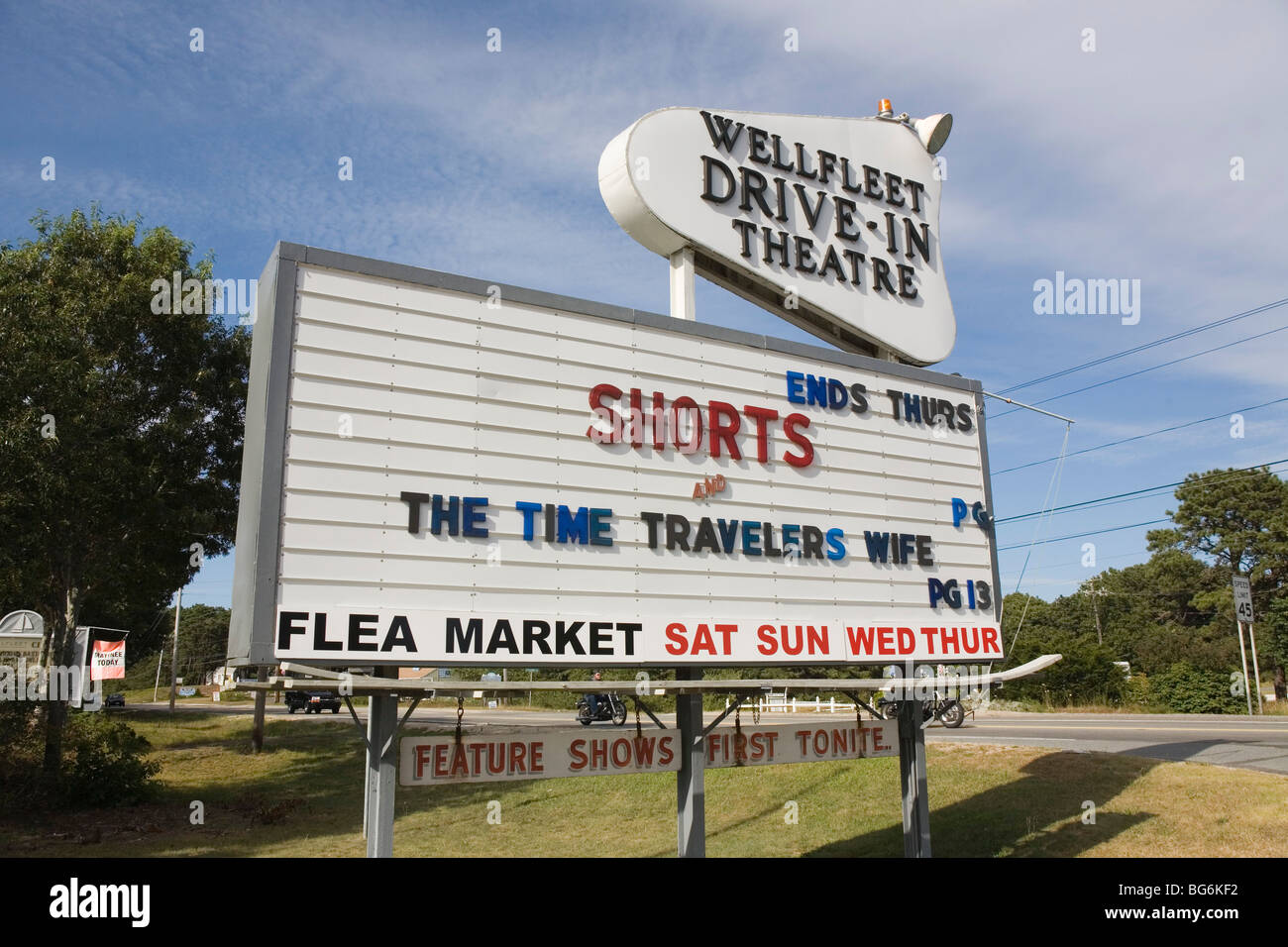 Fahren Sie im Theater Wellfleet, Cape Cod, Massachusetts Stockfoto