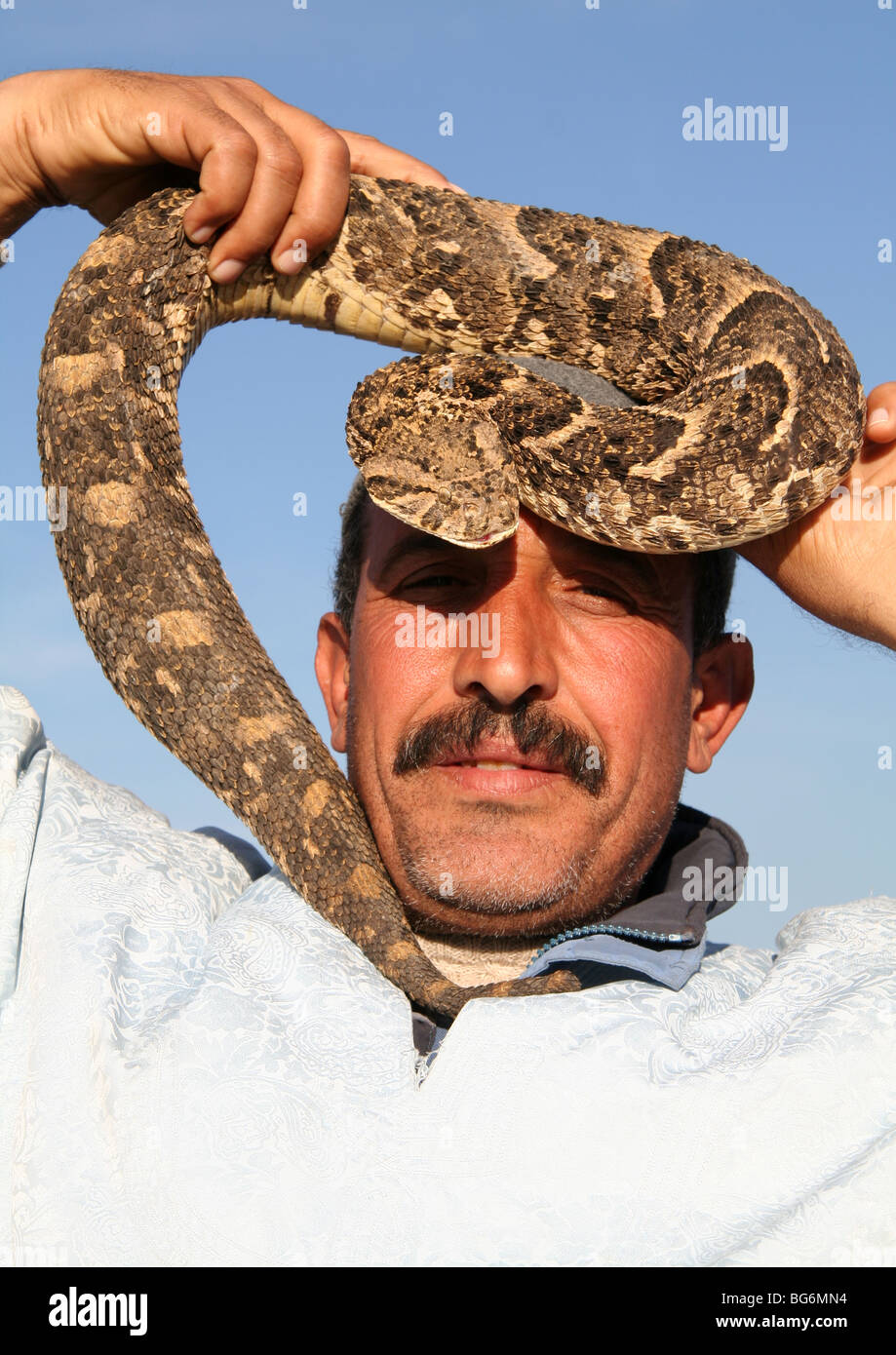 Schlangenbeschwörer Jemaa el Fna Stockfoto