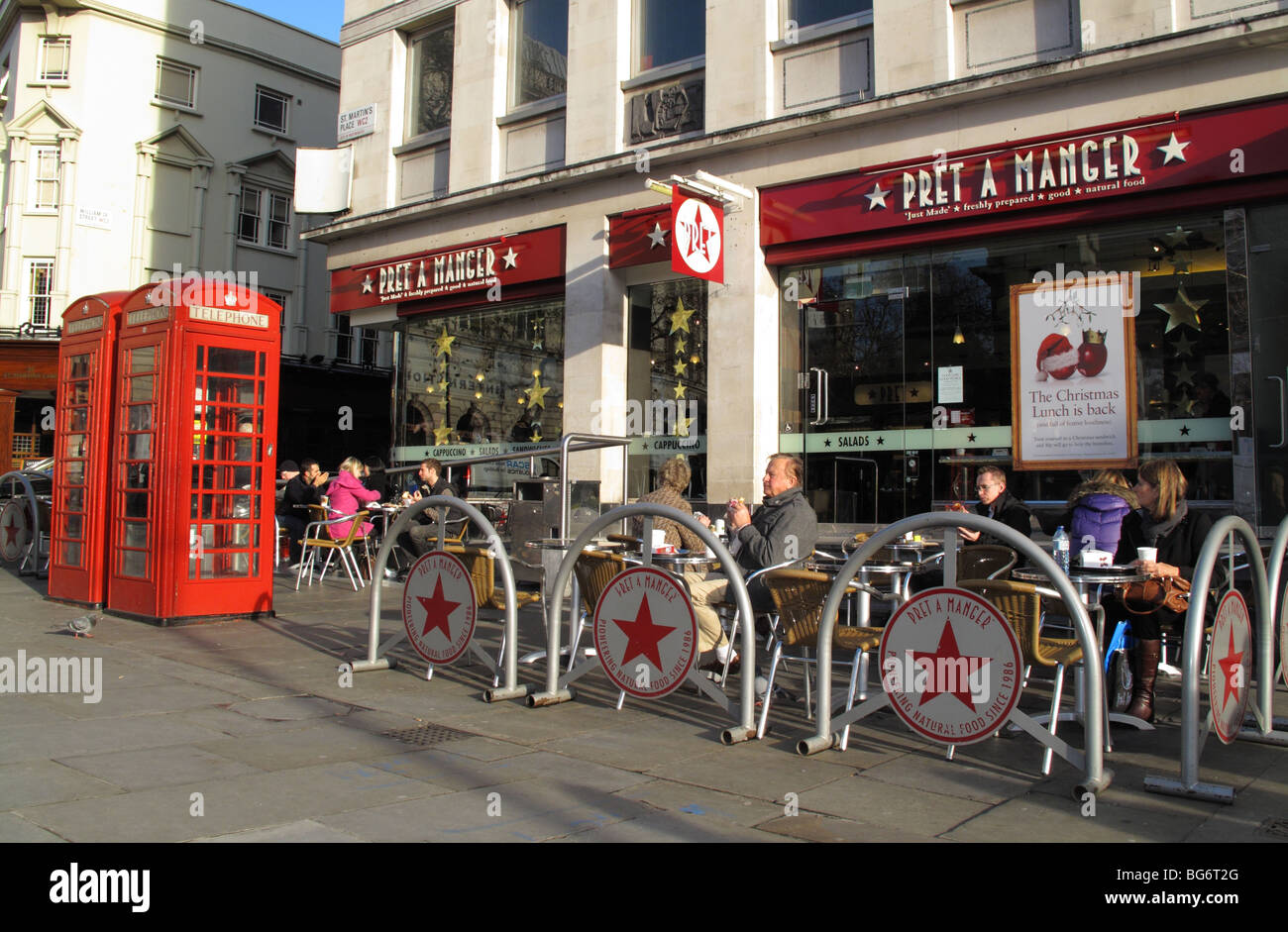 Pret A Manger, St.-Martins Platz, London, England, Vereinigtes Königreich Stockfoto