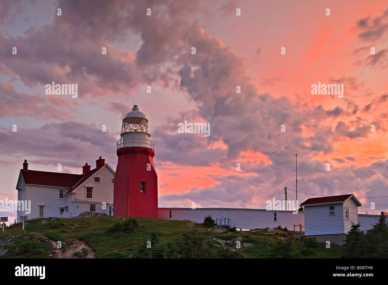 Twillingate Long Point Lighthouse, Twillingate, Straße nach Isles, Highway 340, Nordinsel Twillingate, Notre Dame Bay, Newfou Stockfoto