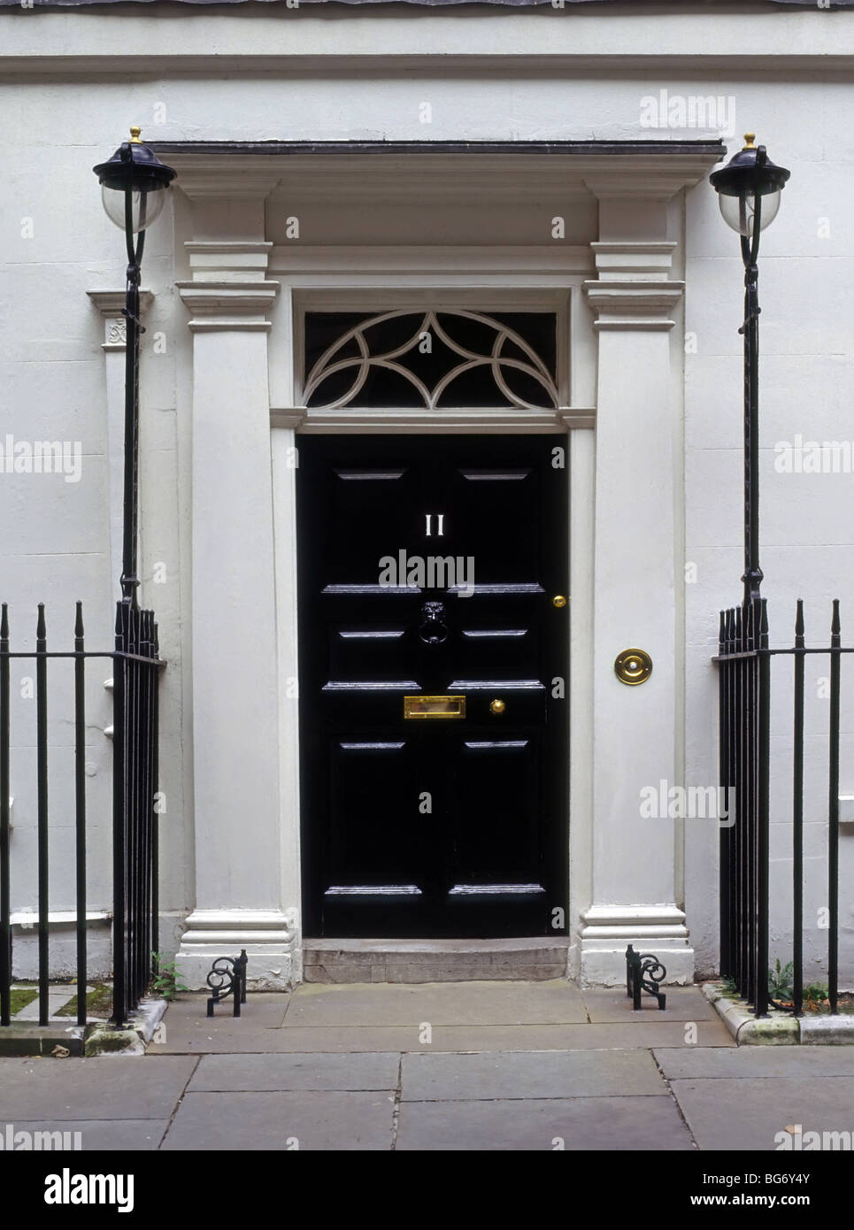11 Downing Street London offizielle Residenz des Schatzkanzlers Downing Street Westminster London England Großbritannien Stockfoto