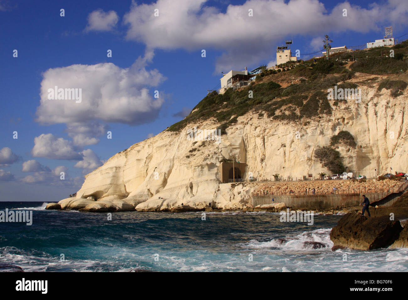 Israel, Rosh Hanikra in der Küstenebene von Galiläa Stockfoto