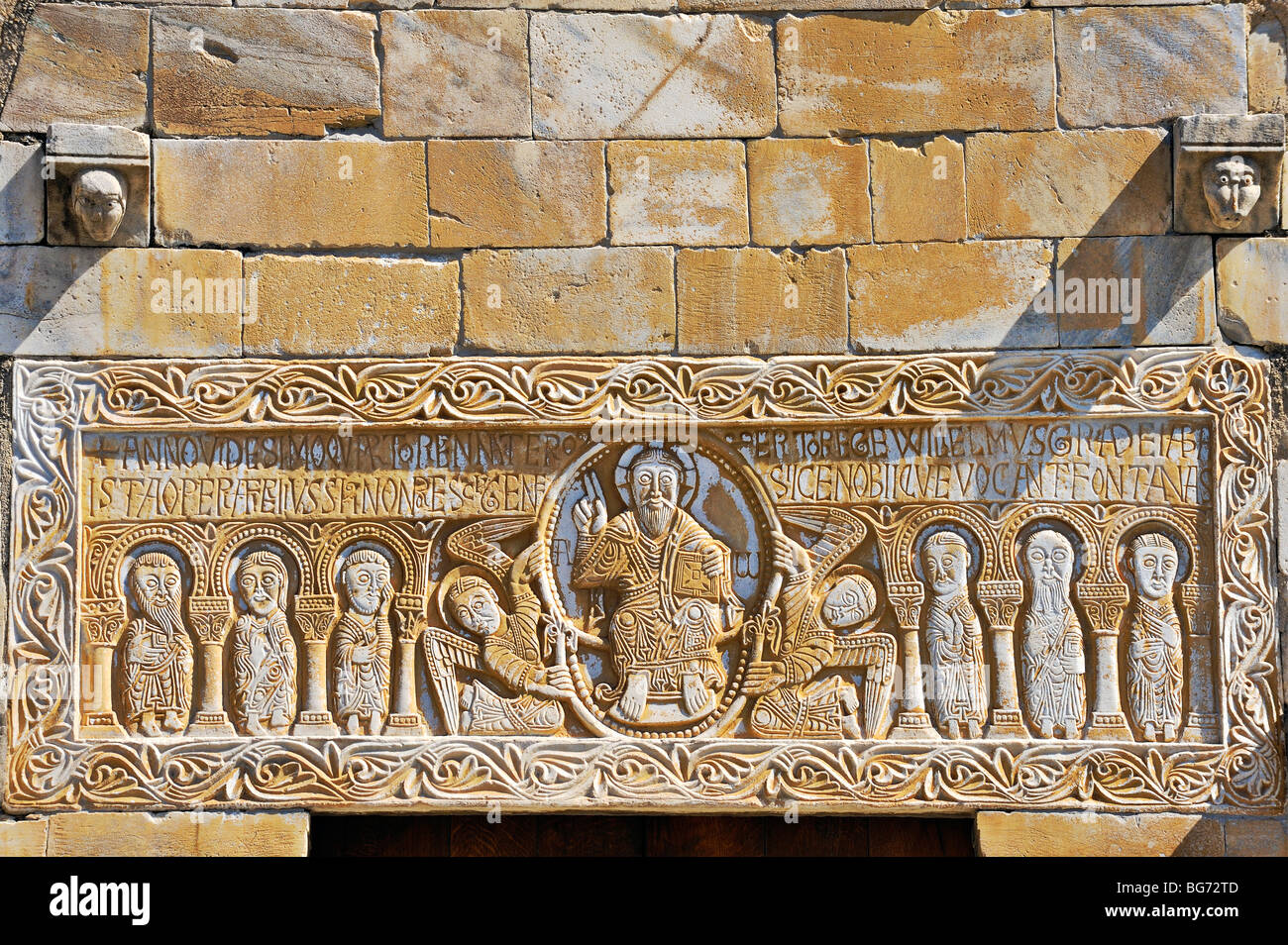 Die Abtei Saint Genis des Fontaines, Pyrenäen Orientales, Frankreich. Stockfoto